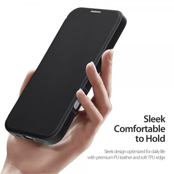 Dux Ducis iPhone 16 Fodral Skin X Pro Series Kickstand MagSafe Svart