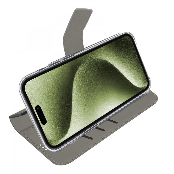Celly iPhone 16 Fodral Wally Wallet Case Svart