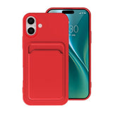 iPhone 16 Skal Korthållare Röd
