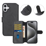 Rvelon iPhone 16 Fodral 4 Kortfack MagSafe Svart