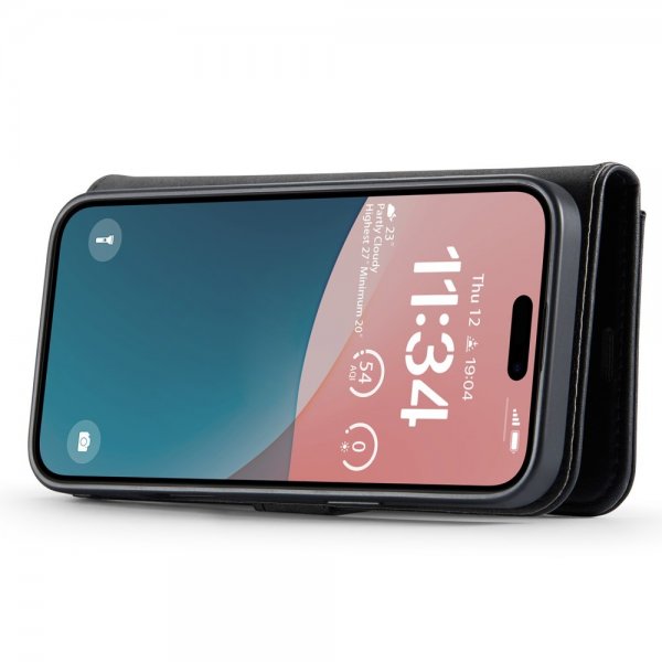 Dg.Ming iPhone 16 Plus Fodral med Löstagbart Skal Svart