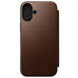 Nomad iPhone 16 Plus Fodral Modern Leather Folio Brun