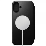 Nomad iPhone 16 Plus Fodral Modern Leather Folio Svart