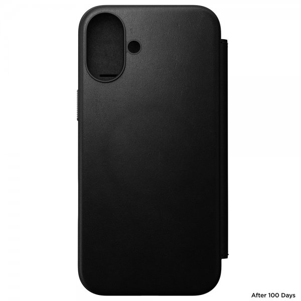 Nomad iPhone 16 Plus Fodral Modern Leather Folio Svart