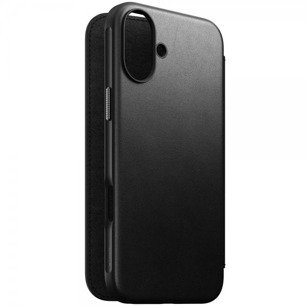 Nomad iPhone 16 Plus Fodral Modern Leather Folio Svart