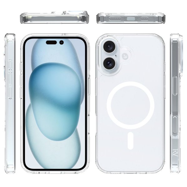 Rvelon iPhone 16 Plus Skal TPU MagSafe Transparent