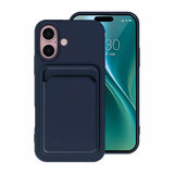 iPhone 16 Plus Skal Korthållare Blå
