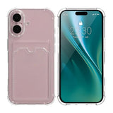 iPhone 16 Plus Skal Korthållare Stöttåligt Transparent