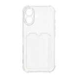 iPhone 16 Plus Skal Korthållare Stöttåligt Transparent
