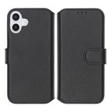Rvelon iPhone 16 Plus Fodral Äkta Läder Svart