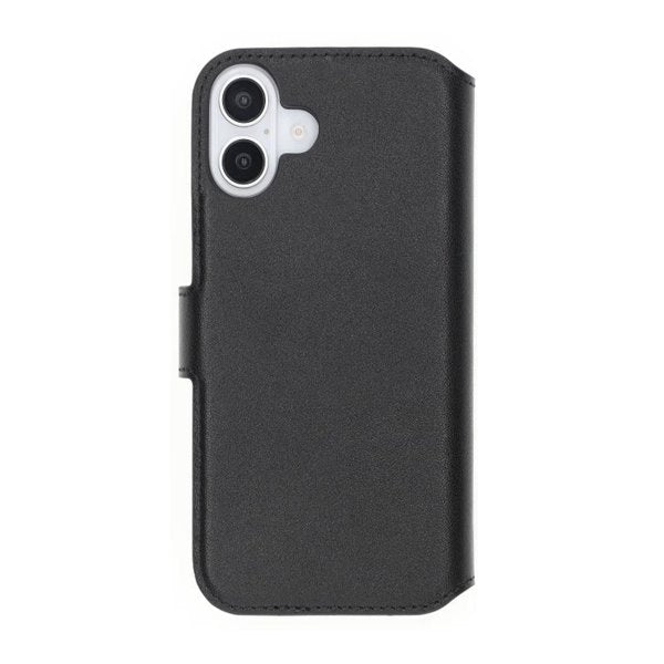 Rvelon iPhone 16 Plus Fodral Äkta Läder Svart