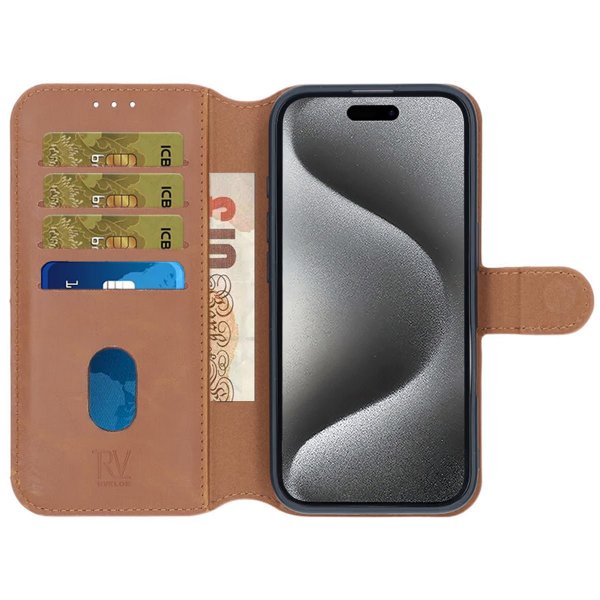 Rvelon iPhone 16 Plus Fodral Magnetiskt Avtagbart Skal Brun