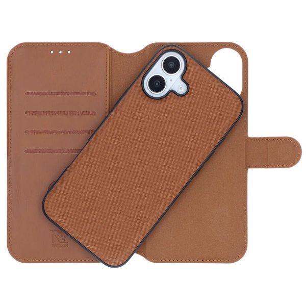 Rvelon iPhone 16 Plus Fodral Magnetiskt Avtagbart Skal Brun
