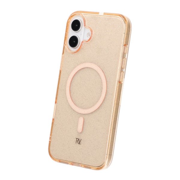 Rvelon iPhone 16 Plus Skal Glitter MagSafe Guld