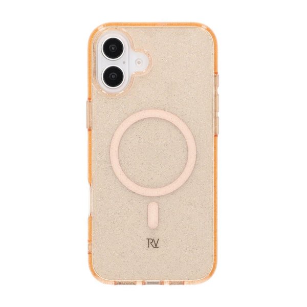 Rvelon iPhone 16 Plus Skal Glitter MagSafe Guld