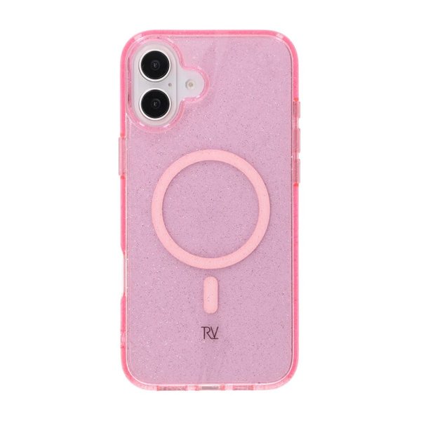 Rvelon iPhone 16 Plus Skal Glitter MagSafe Rosa