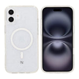 Rvelon iPhone 16 Plus Skal Glitter MagSafe Vit