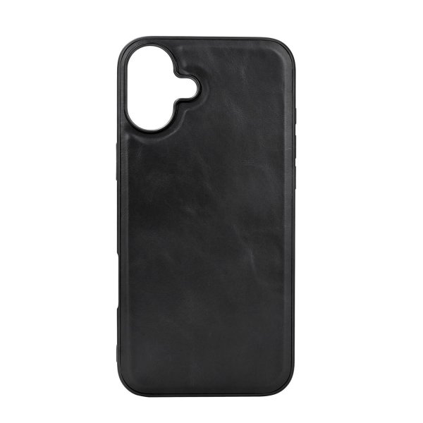 Buffalo iPhone 16 Plus Skal Äkta läder MagSeries Svart