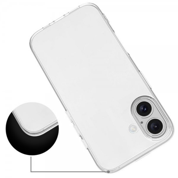 Nordic Covers iPhone 16 Plus Skal Feather Series Transparent