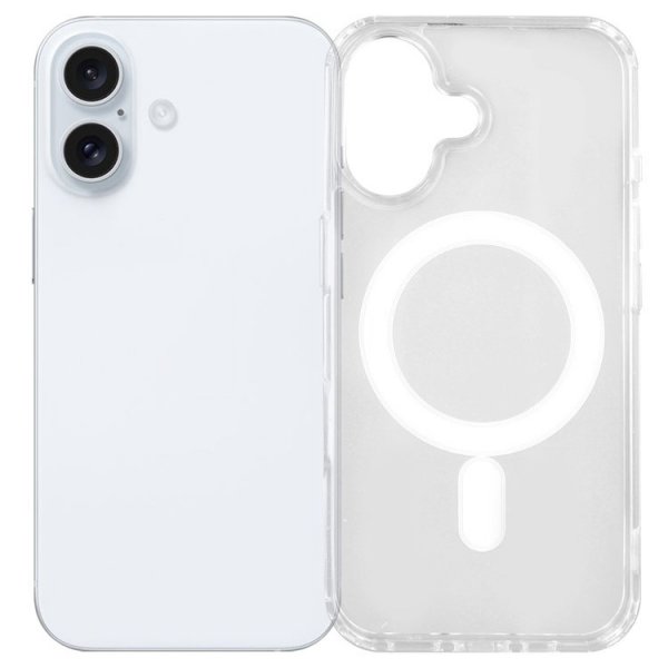 Nordic Covers iPhone 16 Plus Skal Feather Series MagSafe Transparent
