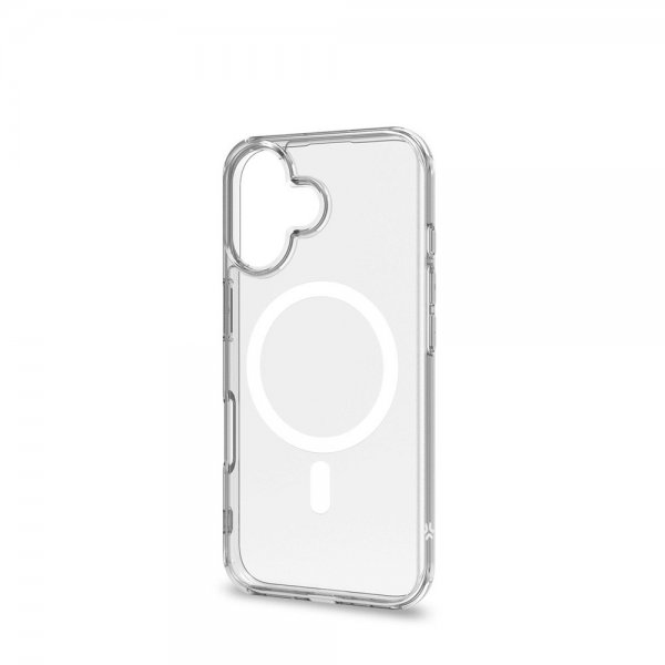 Celly iPhone 16 Plus Skal GELSKINMAG Transparent Vit