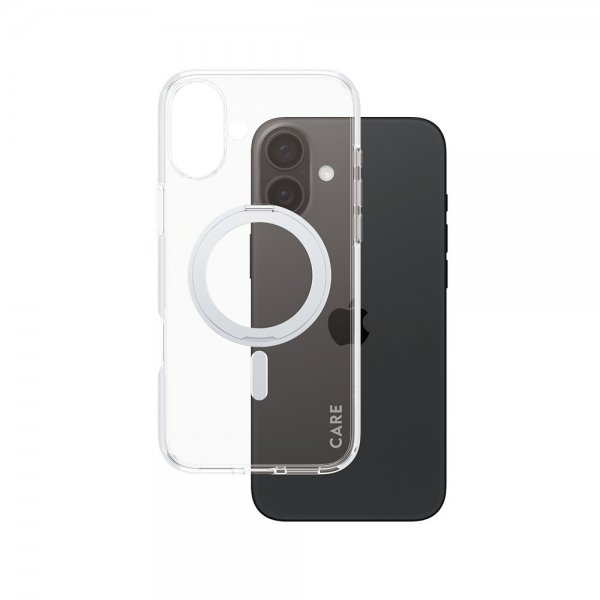 CARE by PanzerGlass iPhone 16 Plus Skal Kickstand MagSafe Silver