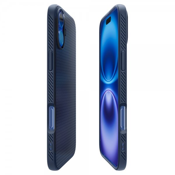 Spigen iPhone 16 Plus Skal Liquid Air Navy Blue