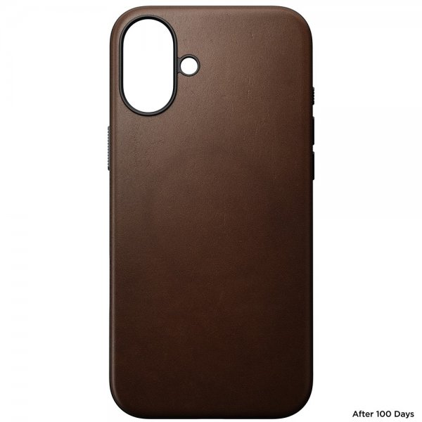 Nomad iPhone 16 Plus Skal Modern Leather Case Brun