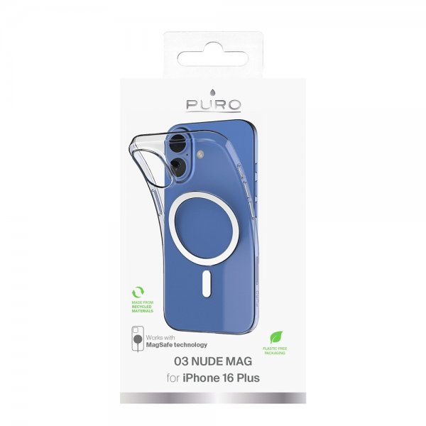 Puro iPhone 16 Plus Skal Nude Mag Transparent