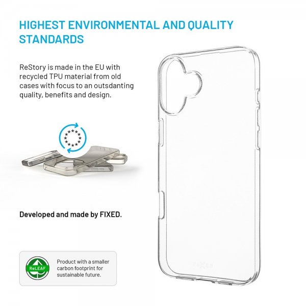 Fixed iPhone 16 Plus Skal ReStory Transparent