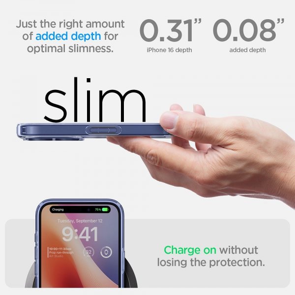 Spigen iPhone 16 Plus Skal Ultra Hybrid Sky Crystal