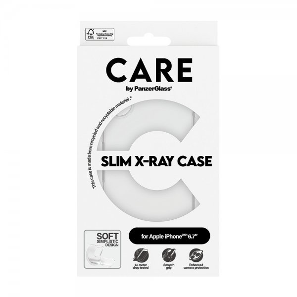 CARE by PanzerGlass iPhone 16 Plus Skal X-Ray Transparent