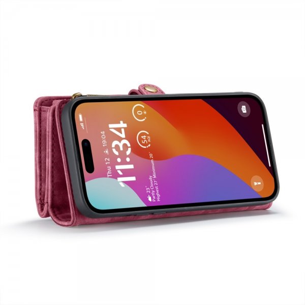 CaseMe iPhone 16 Pro Fodral 008 Series Löstagbart Skal Röd