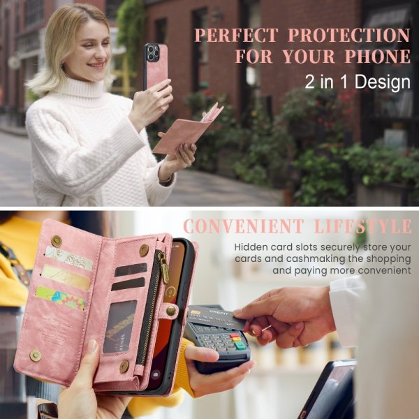 CaseMe iPhone 16 Pro Fodral 008 Series Löstagbart Skal Rosa