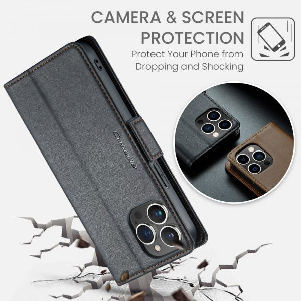 CaseMe iPhone 16 Pro Fodral 023 Series Svart