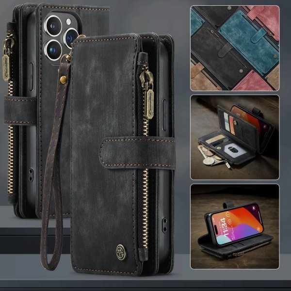 CaseMe iPhone 16 Pro Fodral C30 Series Svart