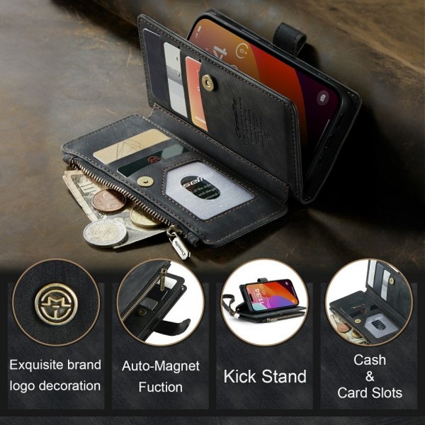 CaseMe iPhone 16 Pro Fodral C30 Series Svart