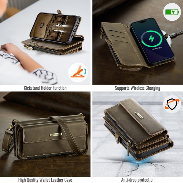 CaseMe iPhone 16 Pro Fodral C39 Series Brun