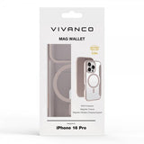 Vivanco iPhone 16 Pro Fodral Mag Wallet Greige