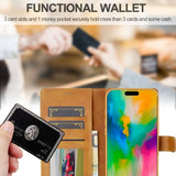 Lc.Imeeke iPhone 16 Pro Fodral med Kortfack Stativfunktion Ljusbrun