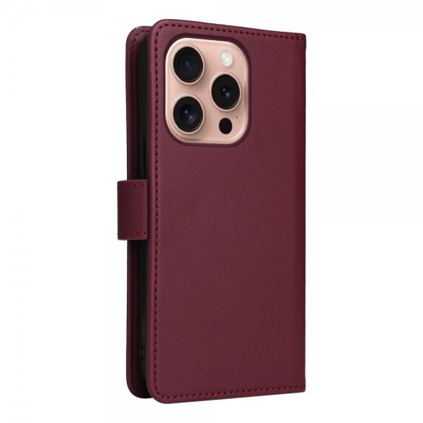 Betopnice iPhone 16 Pro Fodral med Löstagbart Skal 005 Röd