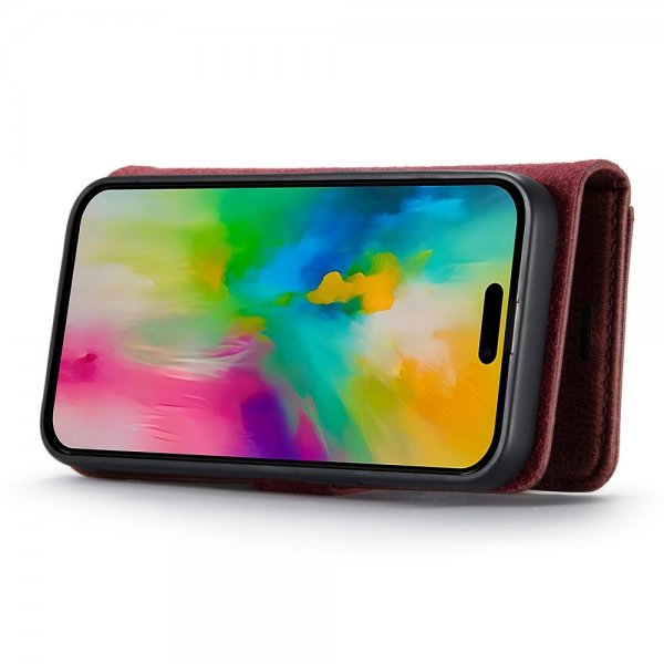 Dg.Ming iPhone 16 Pro Fodral med Löstagbart Skal Röd