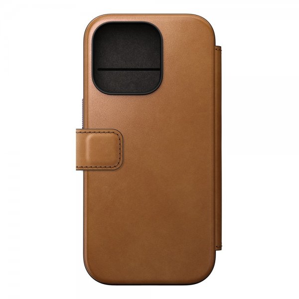 Nomad iPhone 16 Pro Fodral Modern Leather Folio English Tan