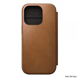 Nomad iPhone 16 Pro Fodral Modern Leather Folio English Tan