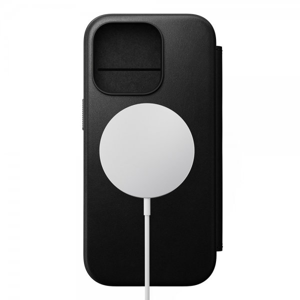 Nomad iPhone 16 Pro Fodral Modern Leather Folio Svart