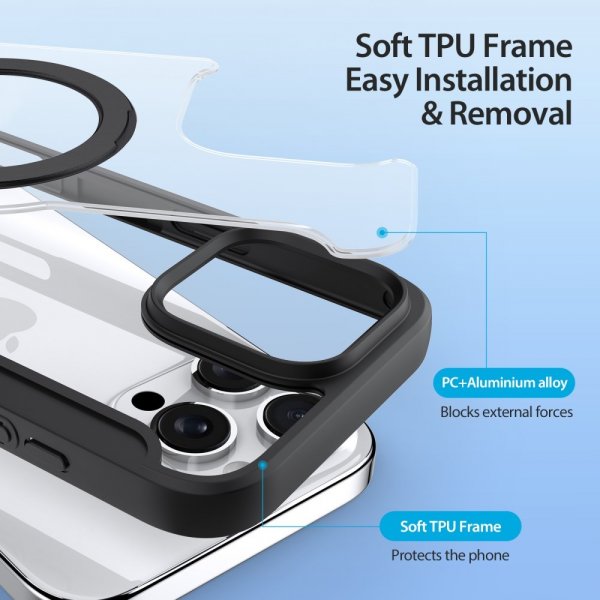 Dux Ducis iPhone 16 Pro Fodral Skin X Pro Series Kickstand MagSafe Svart