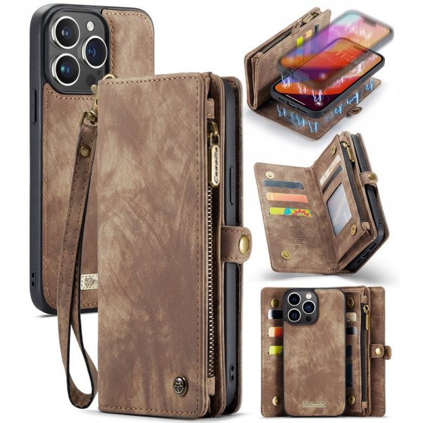 CaseMe iPhone 16 Pro Max Fodral 008 Series Löstagbart Skal Brun