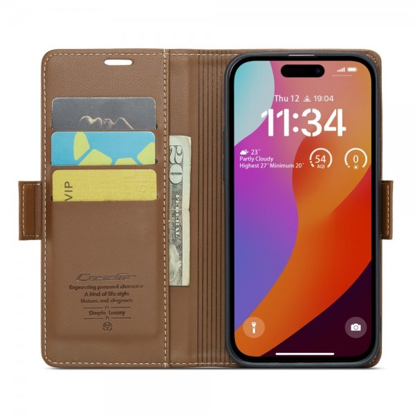 CaseMe iPhone 16 Pro Max Fodral 023 Series Brun