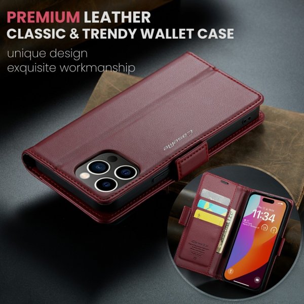 CaseMe iPhone 16 Pro Max Fodral 023 Series Röd