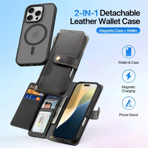 Dux Ducis iPhone 16 Pro Max Fodral 2-i-1 Lawa Series MagSafe Svart